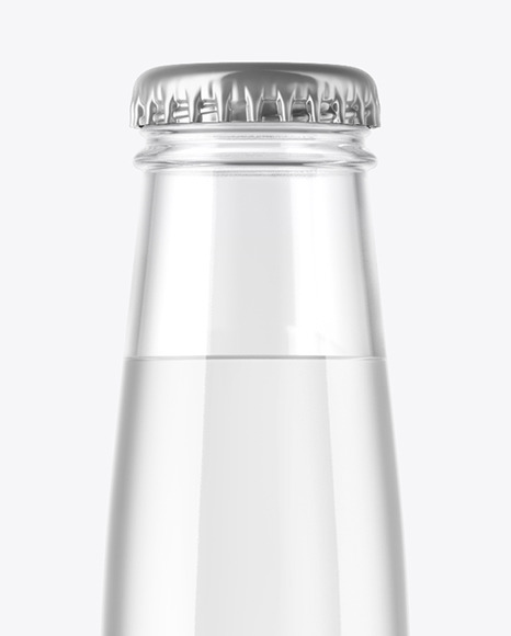 Glass Water Bottle With Condensation Mockup