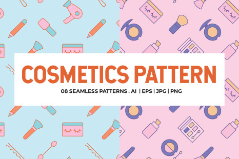 Cosmetics Seamless Patterns - Make up