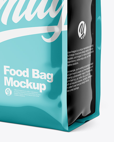 Glossy Food Bag Mockup