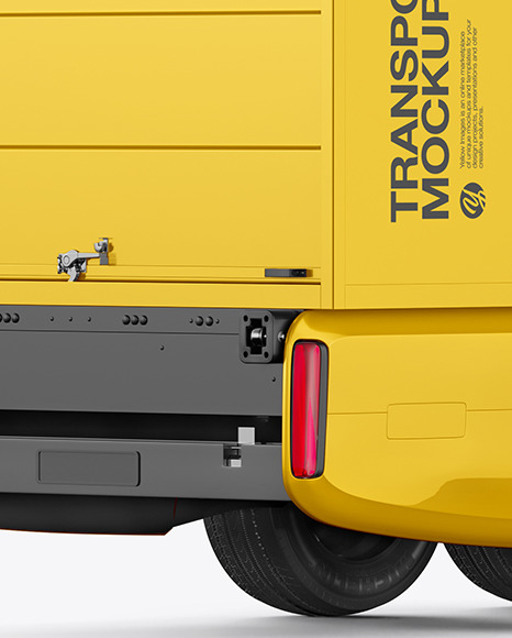 Electric Truck Mockup - Back Half Side View