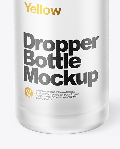 Frosted Glass Dropper Bottle with Box Mockup