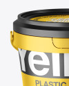 Metallic Paint Bucket Mockup - Front view (High-Angle Shot)