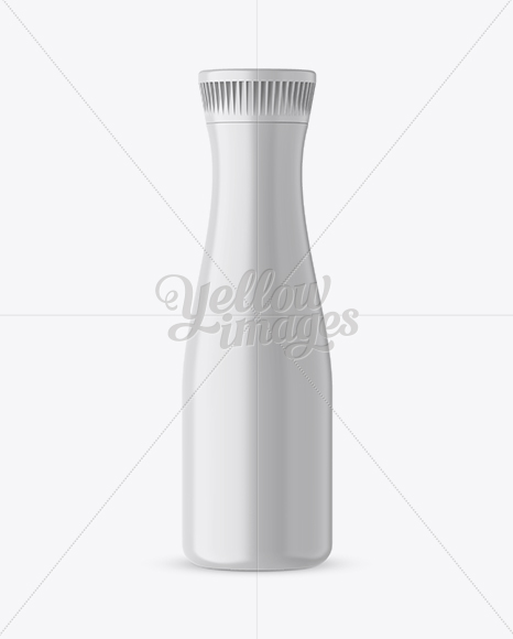 330ml Matte Plastic Bottle Mockup - Front View