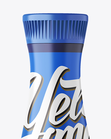 330ml Matte Plastic Bottle Mockup - Front View