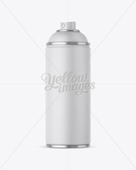 Matte Spray Can Without Cap Mockup - Front View