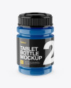 Glossy Pill Bottle Mockup - High-Angle Shot