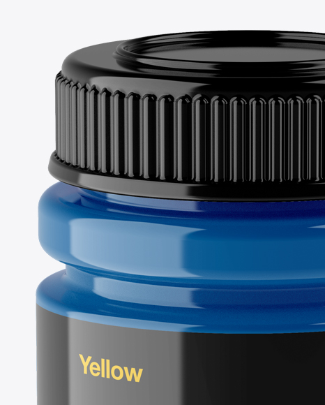 Glossy Pill Bottle Mockup - High-Angle Shot