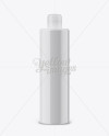 Round Cosmetic Bottle With Frosted Screw Cap Mockup