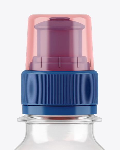 Red Drink PET Bottle With Sport Cap Mockup