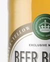 40oz Clear Glass Bottle with Lager Beer Mockup