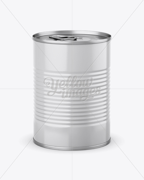 Tin Can With Pull Tab Mockup (High-Angle Shot)