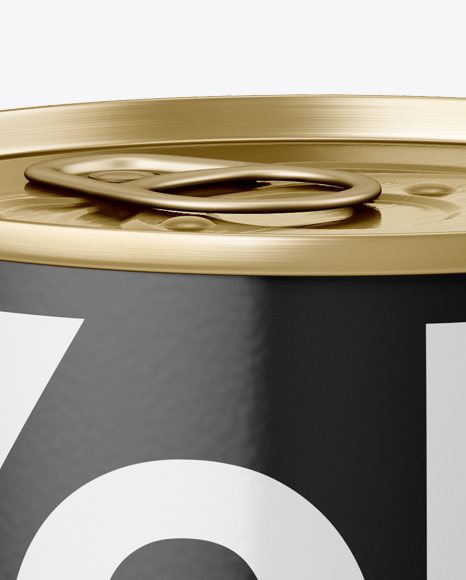 Tin Can With Pull Tab Mockup (High-Angle Shot)