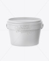 Plastic Paint Bucket Mockup - Front view (High-Angle Shot)