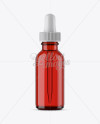 Red Glass E-Liquid Bottle Mockup