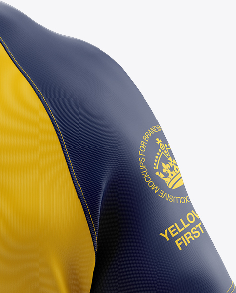 Men’s Rugby Jersey Mockup - Back View