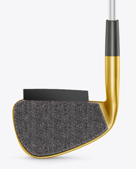 Golf Iron With Impact Improver Mockup - Front View - Free Download