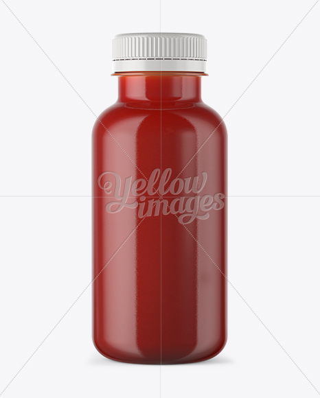 Bottle with Tomato Juice Mockup