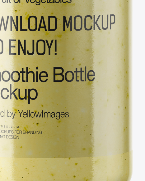 Banana Smoothie Bottle Mockup