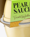 Pear Apple Sauce 4-4 Oz. Cups Mockup - Halfside View