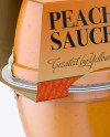 Peach Apple Sauce 4-4 Oz. Cups Mockup - Halfside View