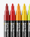 Glossy Marker Pens Mockup