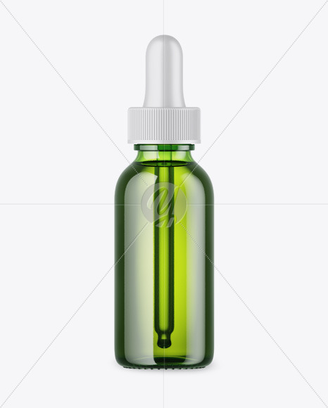 Green Dropper Bottle Mockup