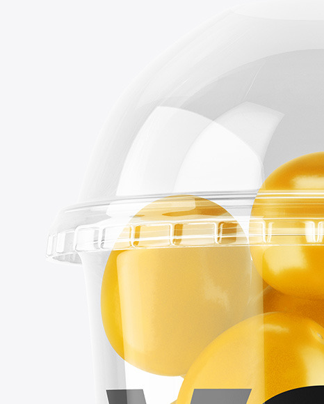 Cup with Yellow Cherry Tomatoes Mockup