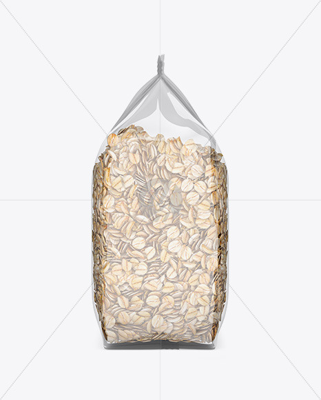 Food Bag w/ Oatmeal Mockup