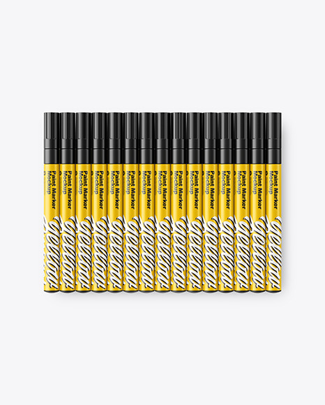 Matte Marker Pens Mockup