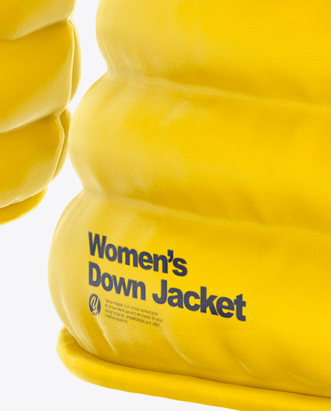 Women&#039;s Down Jacket Mockup - Half Side View