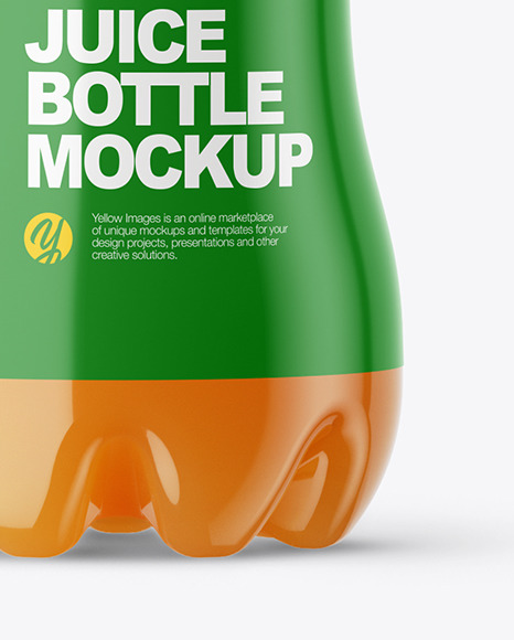 1,5L Carrot Juice Bottle Mockup