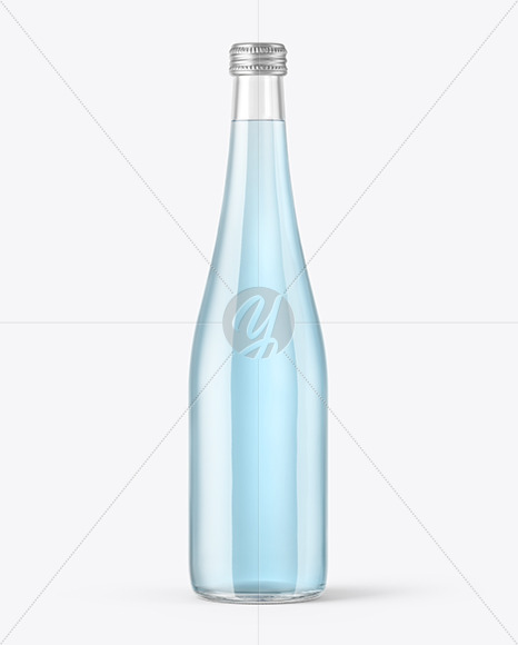 Clear Glass Soft Drink Bottle Mockup