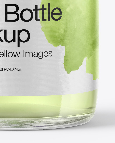 Clear Glass Soft Drink Bottle Mockup