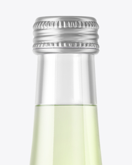 Clear Glass Soft Drink Bottle Mockup