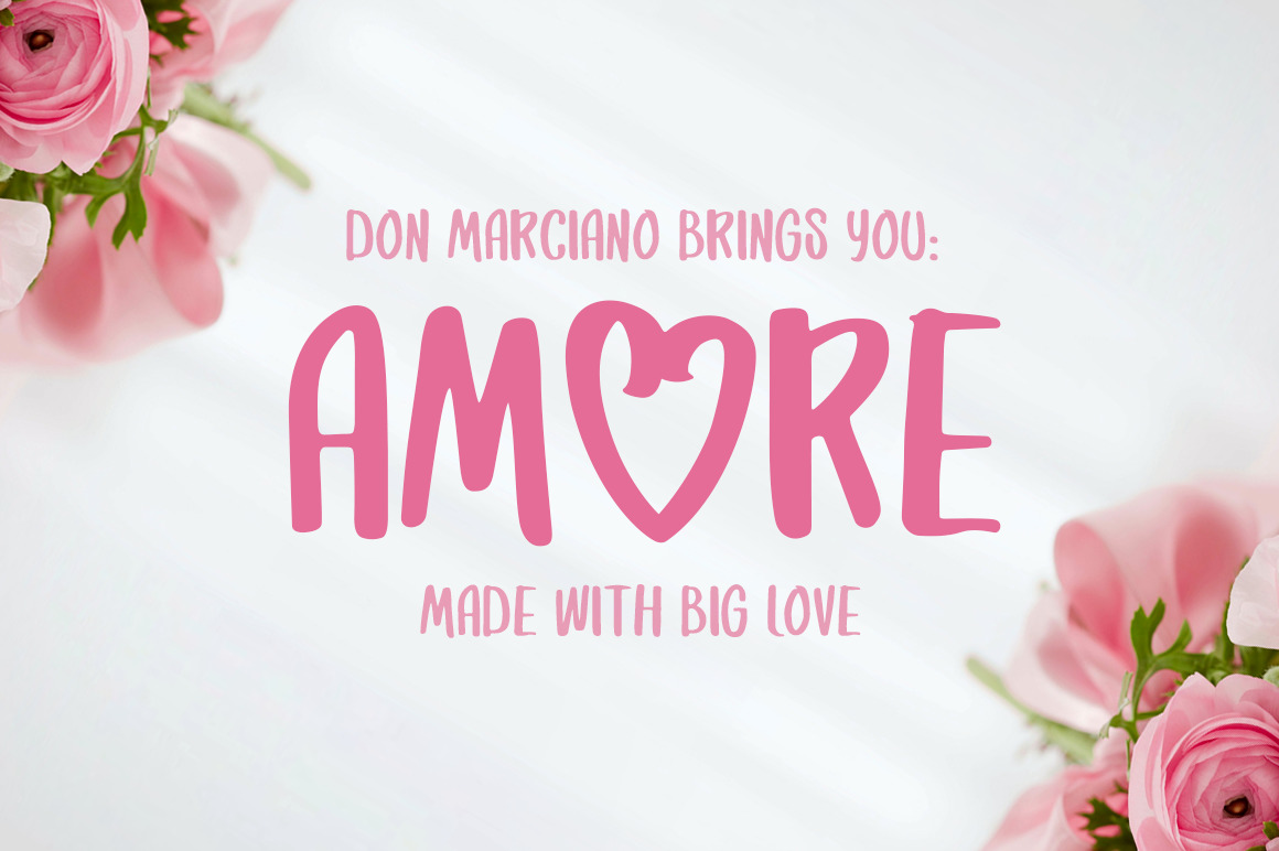 Amore Font - Strong & Lovable Amore Font - Strong & Lovable