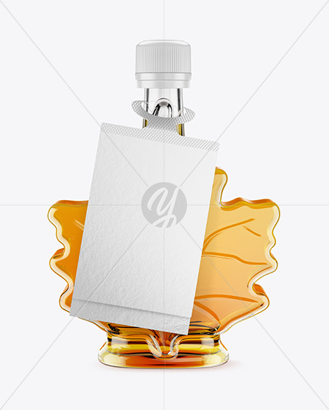 Maple Syrup Bottle w/ Tag Mockup