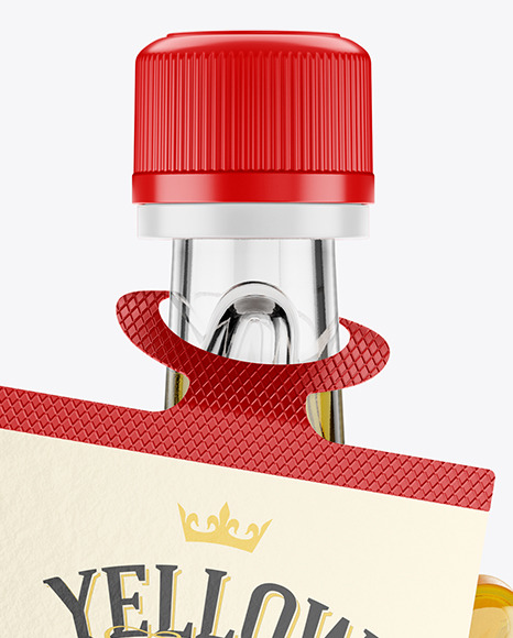 Maple Syrup Bottle w/ Tag Mockup