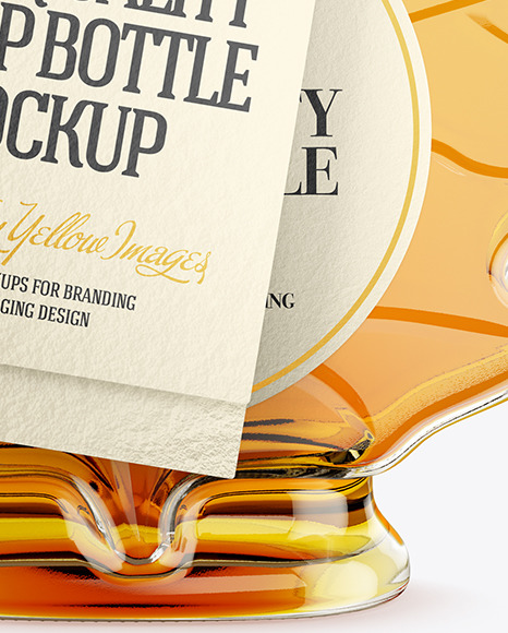 Maple Syrup Bottle w/ Tag Mockup