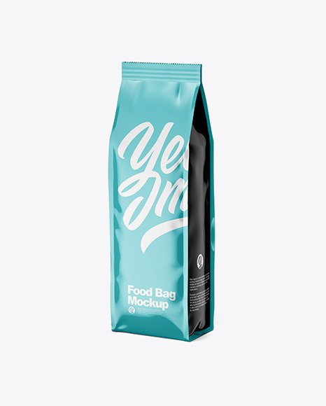 Glossy Food Bag Mockup