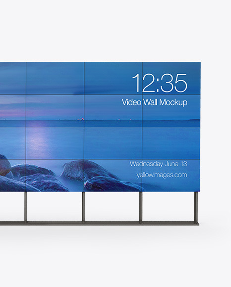 Wide Video Wall Mockup