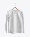 Heather Sweatshirt on Hanger Mockup - Front View