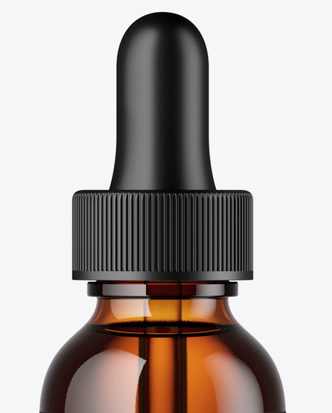 Amber Dropper Bottle Mockup