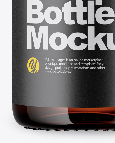 Amber Dropper Bottle Mockup