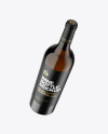 Amber Glass White Wine Bottle Mockup