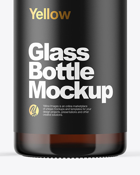 Amber Glass Dropper Bottle Mockup Amber Glass Dropper Bottle Mockup