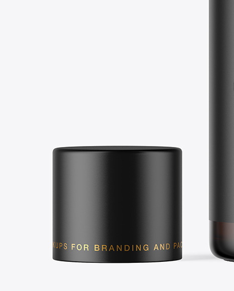 Amber Glass Dropper Bottle Mockup Amber Glass Dropper Bottle Mockup