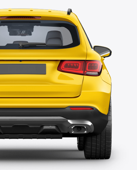 Compact Crossover SUV Mockup - Back View