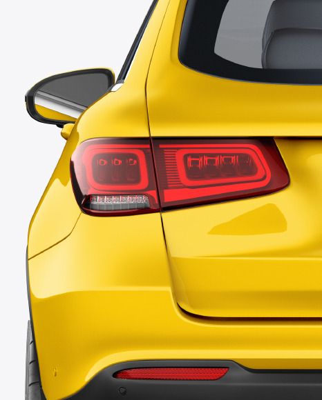 Compact Crossover SUV Mockup - Back View