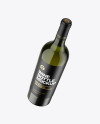 Green Glass White Wine Bottle Mockup