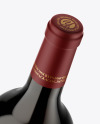 Amber Glass Red Wine Bottle Mockup